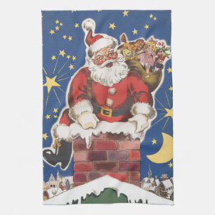 Weihnachtsmann im Retro-Stil, Die Nacht vor dem We Handtuch