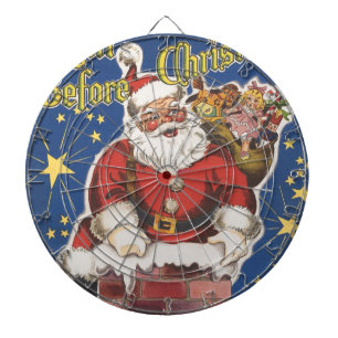 Weihnachtsmann im Retro-Stil, Die Nacht vor Weihna Dartscheibe