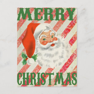 Weihnachtsmann im Retro-Stil Feiertagspostkarte
