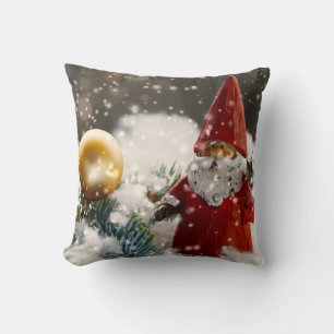 Weihnachtsmann im Schnee Kissen