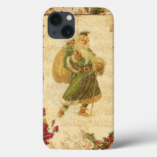 Weihnachtsmann im Schnee mit Rosen & Musik Case-Mate iPhone Hülle
