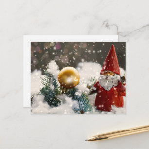 Weihnachtsmann im Schnee Postkarte