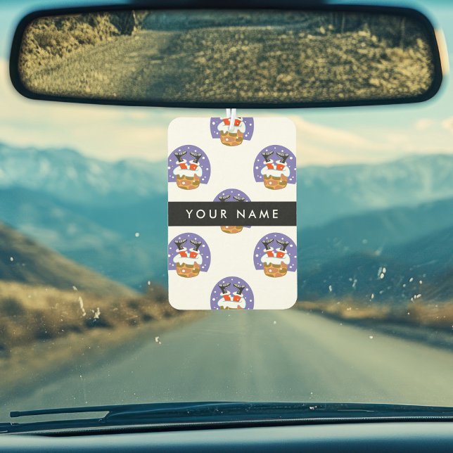 Weihnachtsmann im Schornstein, Schnee, Weihnachten Autolufterfrischer (Von Creator hochgeladen)