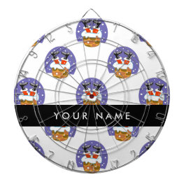 Weihnachtsmann im Schornstein, Schnee, Weihnachten Dartscheibe