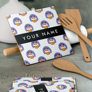 Weihnachtsmann im Schornstein, Schnee, Weihnachten Fliese