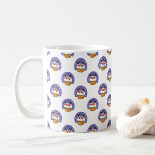 Weihnachtsmann im Schornstein, Schnee, Weihnachten Kaffeetasse
