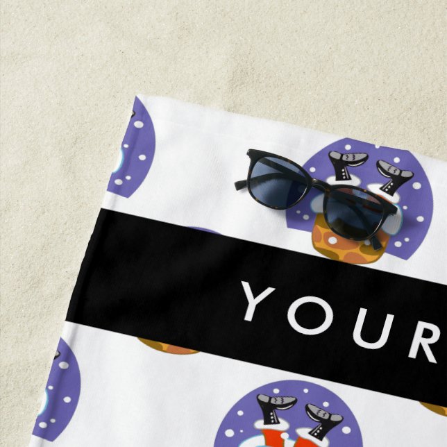 Weihnachtsmann im Schornstein, Schnee, Weihnachten Strandtuch (Beispiel)