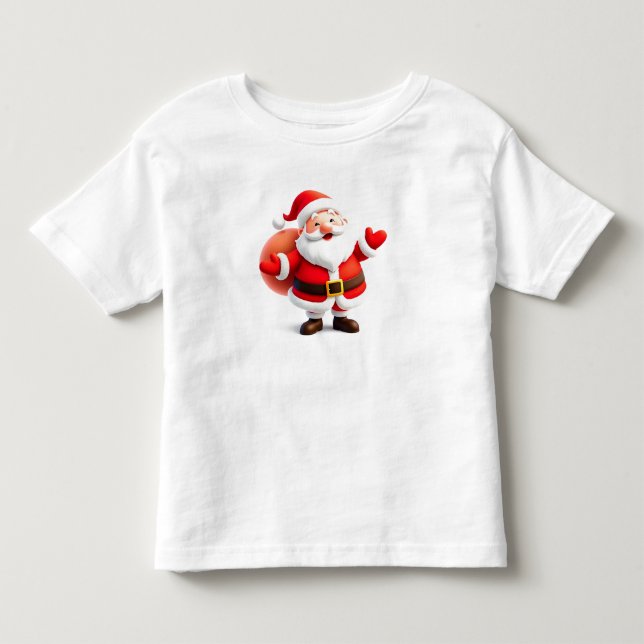 Weihnachtsmann im Stil eines Cartoon Kleinkind T-shirt (Vorderseite)