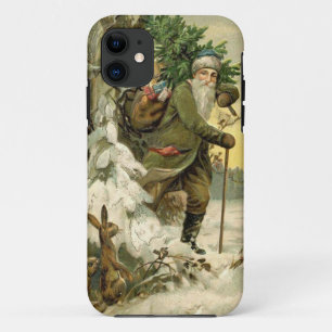Weihnachtsmann im viktorianischen Weihnachtsbaum-S Case-Mate iPhone Hülle