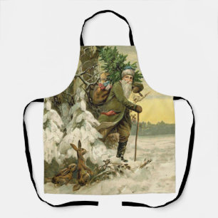 Weihnachtsmann im viktorianischen Weihnachtsbaum-S Schürze