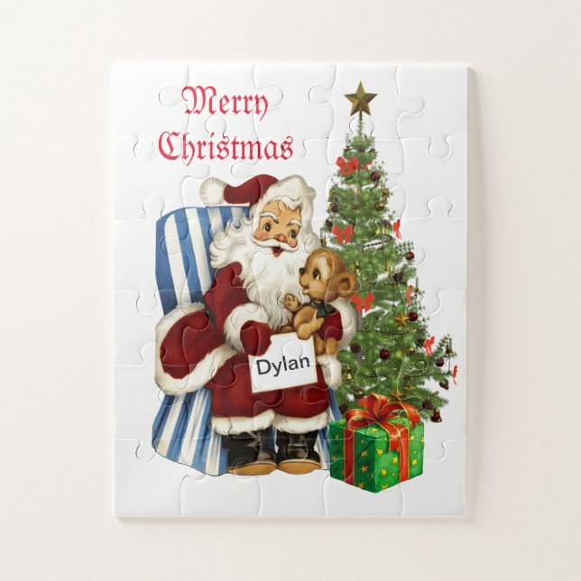 Weihnachtsmann im Vintage-Look überdimensional Puzzle (Vertikal)