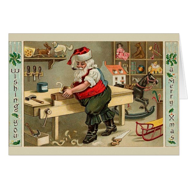 Weihnachtsmann im Vintage-Stil (Vorderseite (Horizontal))