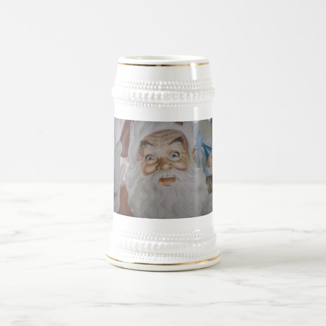Weihnachtsmann im Vintage-Stil Bierglas (Mittel)
