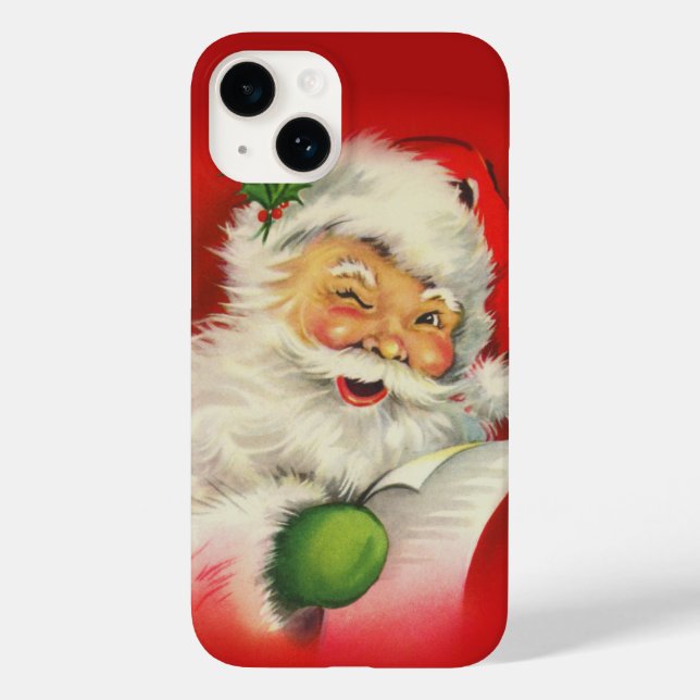 Weihnachtsmann im Vintage-Stil Case-Mate iPhone Hülle (Rückseite)
