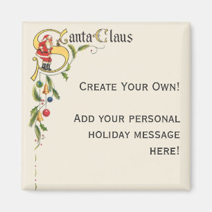 Weihnachtsmann im Vintage-Stil, Dekorativer Weihna Magnet