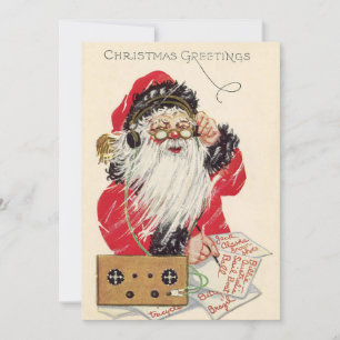 Weihnachtsmann im Vintage-Stil Feiertagskarte