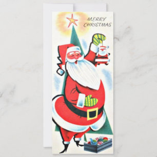 Weihnachtsmann im Vintage-Stil Feiertagskarte