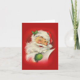 Weihnachtsmann im Vintage-Stil Feiertagskarte