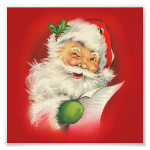 Weihnachtsmann im Vintage-Stil Fotodruck