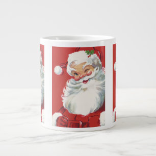 Weihnachtsmann im Vintage-Stil, fröhlich und zwink Jumbo-Tasse