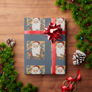 Weihnachtsmann im Vintage-Stil Geschenkpapier
