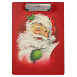 Weihnachtsmann im Vintage-Stil Klemmbrett