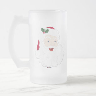 Weihnachtsmann im Vintage-Stil Mattglas Bierglas