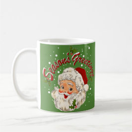 Weihnachtsmann im Vintage-Stil Nr. 1 - Frohe Feier Kaffeetasse