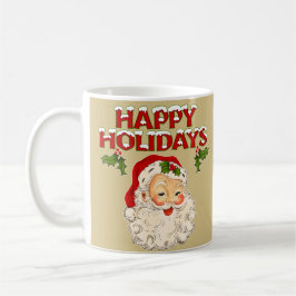 Weihnachtsmann im Vintage-Stil Nr. 2 - Frohe Feier Kaffeetasse