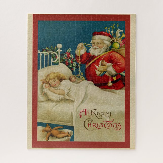 Weihnachtsmann im Vintage-Stil Puzzle (Vertikal)