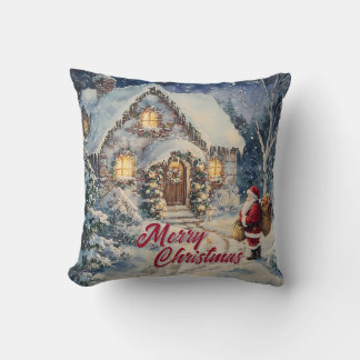 Weihnachtsmann im Vintage-Stil zu Hause Kissen