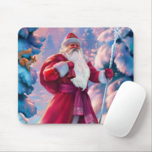 Weihnachtsmann im Wald Mousepad