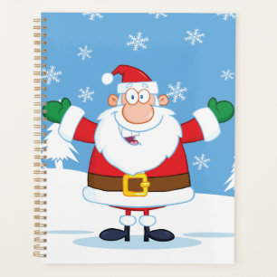 Weihnachtsmann in einer verschneiten Winterlandsch Planer