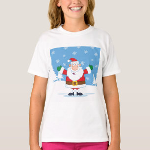 Weihnachtsmann in einer verschneiten Winterlandsch T-Shirt