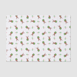 Weihnachtsmann in Grün und Rot Seidenpapier