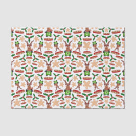 Weihnachtsmann in Grün und Rot Seidenpapier