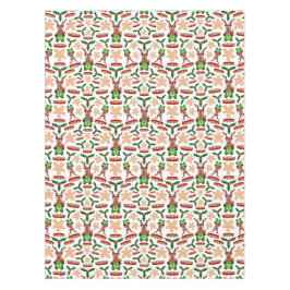 Weihnachtsmann in Grün und Rot Tischdecke