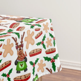 Weihnachtsmann in Grün und Rot Tischdecke