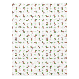 Weihnachtsmann in Grün und Rot Tischdecke