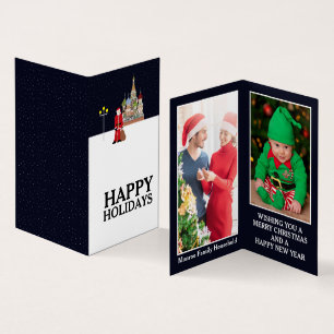 Weihnachtsmann in Moskau, Weihnachtskarte für das  Visitenkarten