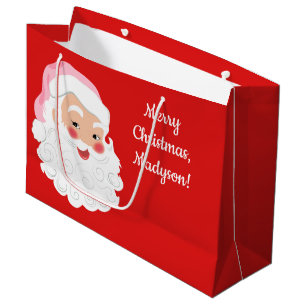 Weihnachtsmann in Pink Hat Weihnachten Große Geschenktüte