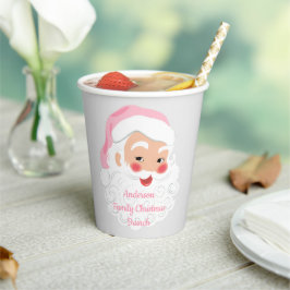 Weihnachtsmann in Pink Hat Weihnachten Pappbecher