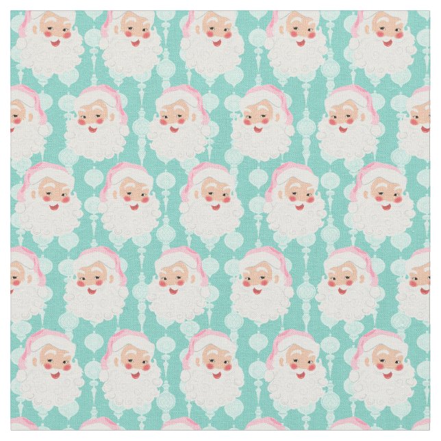 Weihnachtsmann in Pink Hat Weihnachten Stoff (Nahaufnahme)