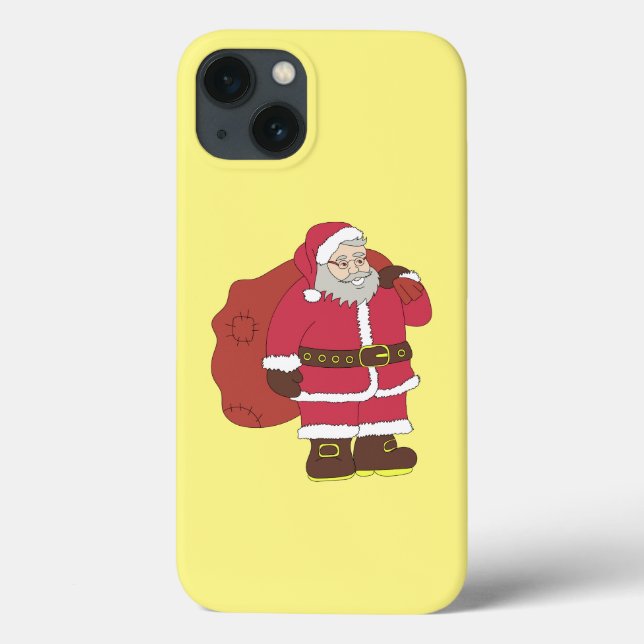 Weihnachtsmann in rot mit Geschenktasche und Brill Case-Mate iPhone Hülle (Rückseite)