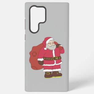 Weihnachtsmann in rot mit Geschenktasche und Brill Samsung Galaxy Hülle