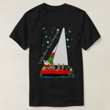 Weihnachtsmann in Sailboat Segler