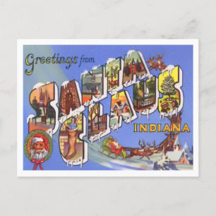 Weihnachtsmann, Indiana Vintage Große Buchstaben P Postkarte