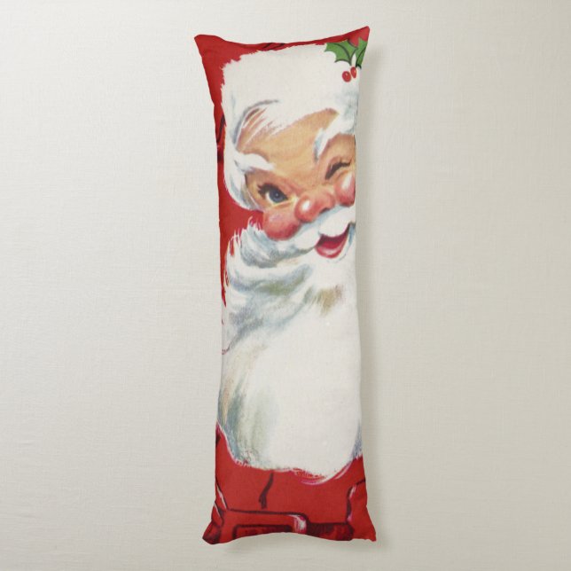 Weihnachtsmann, Jolly und Winking Seitenschläferkissen (Rückseite (Vertikal))