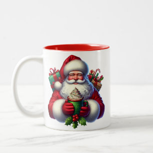 Weihnachtsmann-Kaffeetasse Zweifarbige Tasse