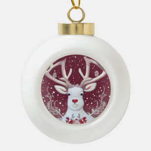Weihnachtsmann-Keramik Keramik Kugel-Ornament